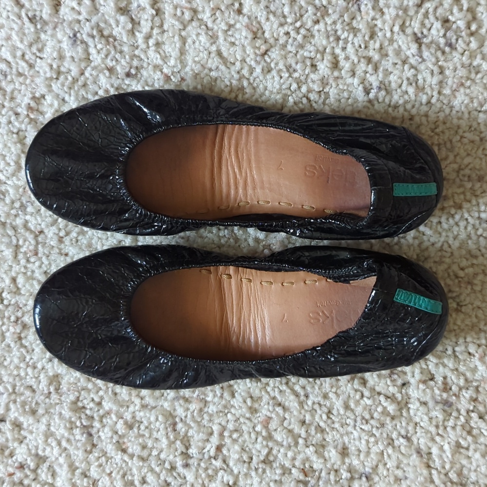 Tieks by Gavrieli Obsidian Black Patent Ballet Flats
